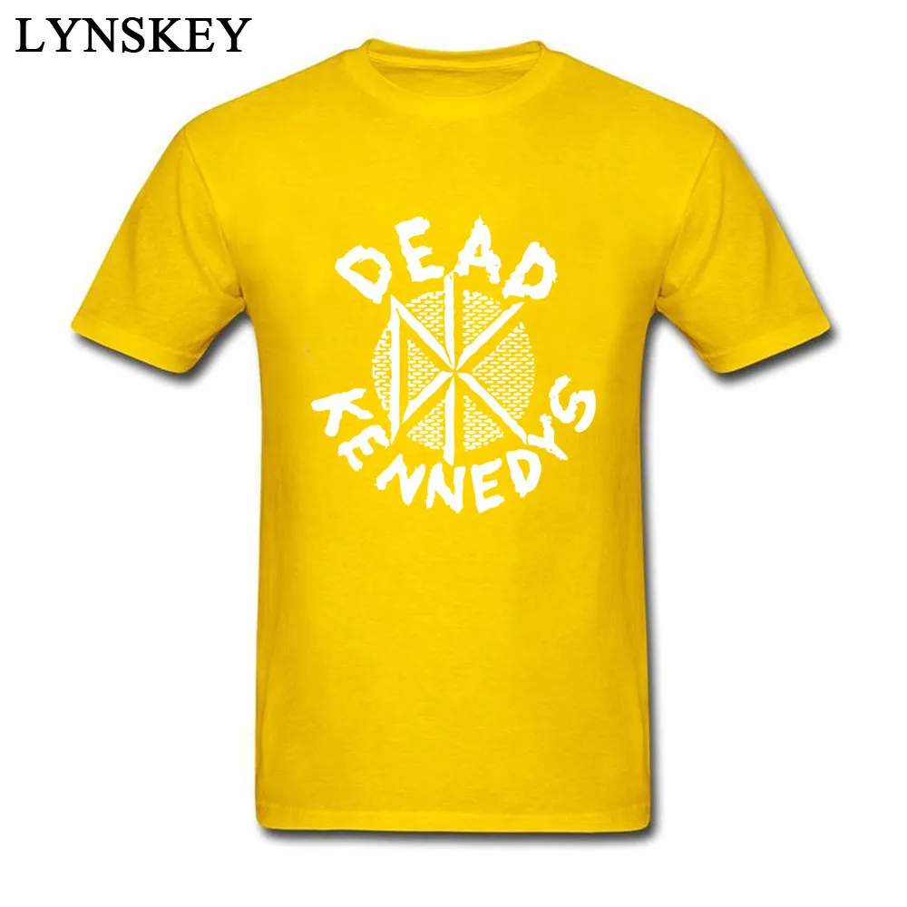 Coupons Cool Short Sleeve Tops Shirt Dead Kennedys Autumn Round Neck 100% Cotton Men's T Shirt Cool Tee Shirts Top Quality yellow