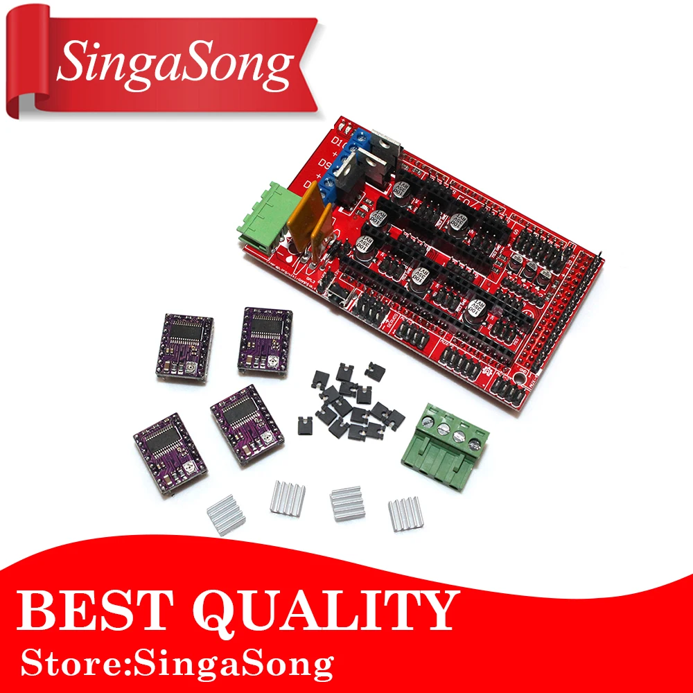 

CNC 3D Printer Kit RAMPS 1.4 Controller Control Panel for Arduino Mega Devlepment Board+ 4x DRV8825 Stepper Motor Driver Module