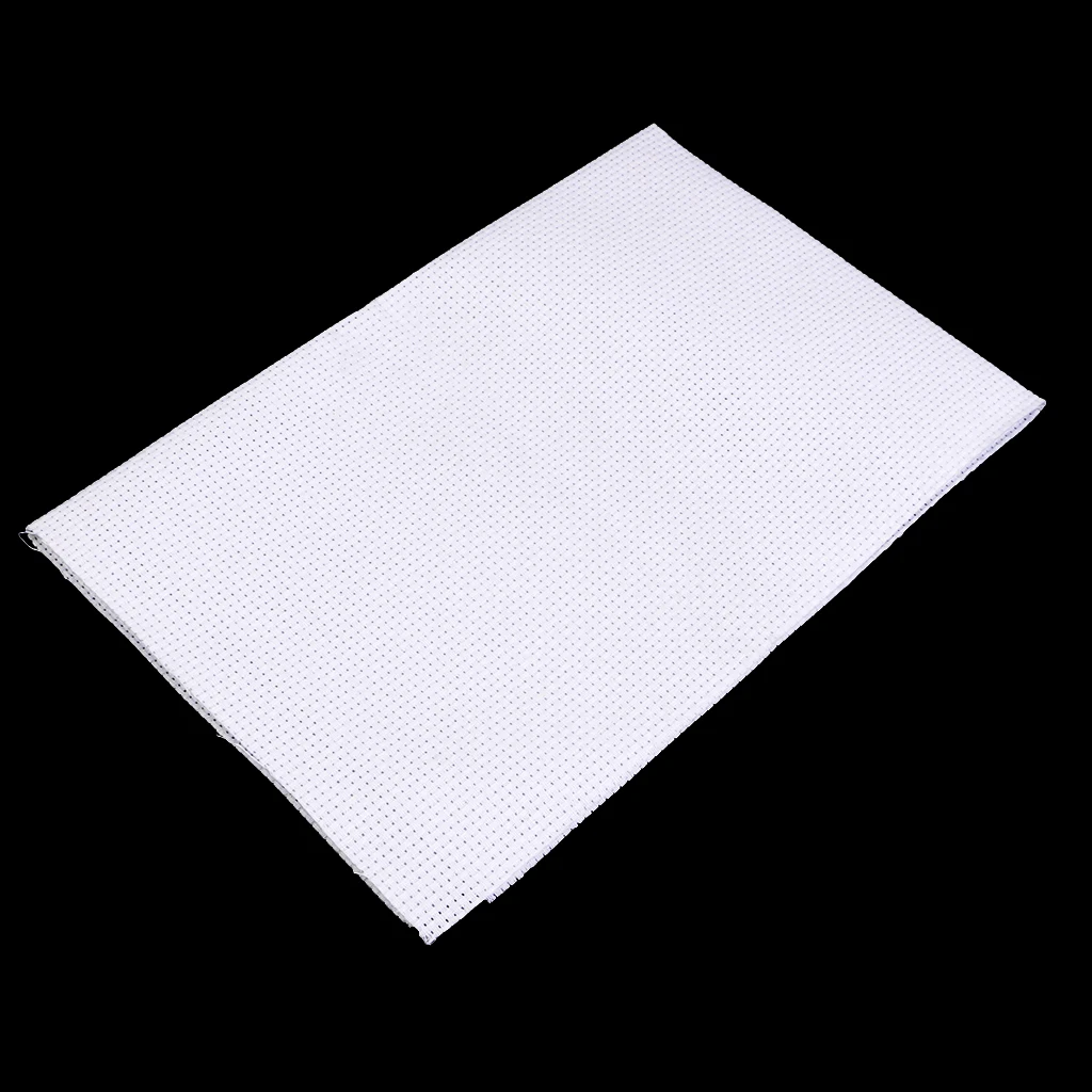 White 11 14 Count Cross Stitch Cloth Aida Fabric DIY Hand Embroidery Cloth