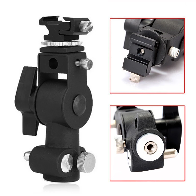 Tipo D zapata para Flash soporte de paraguas soporte de montaje 1/4 "a 3/8" adaptador de tornillo para de cámara Speedlite soporte de luz LED|Accesorios para estudio fotográfico| - AliExpress