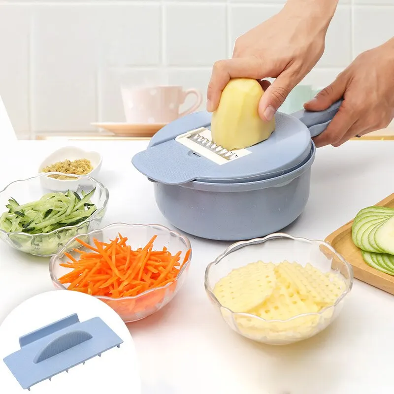 

9In1 Easy Food Choper Multi Function Vegetable Cutter And Slicer Food Processor Grinder Mincer Shredder Crusher Kitchen Gadget