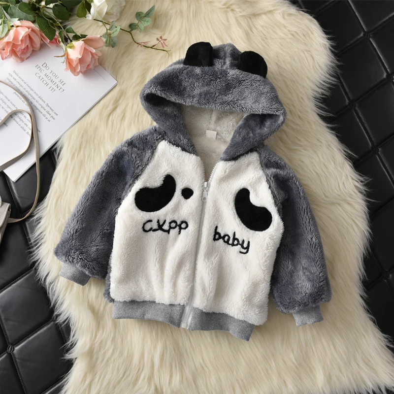 Baby Girl Winter Clothes Coa Baby Boy Coat Panda  Double Velour Warm  Long-sleeve Cute Heavy Weight For Baby Coat Baby Girl Winter Clothes Coa Baby Boy Coat Panda  Double Velour Warm  Long-sleeve Cute Heavy Weight For Baby Coat