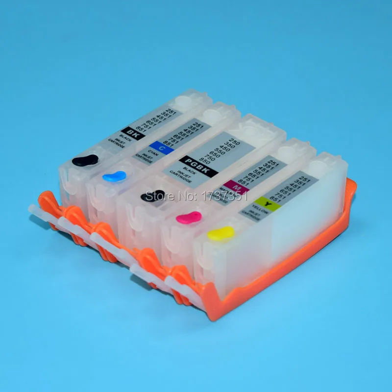 5 color PGI 670 CLI 671 refill ink cartridge with ARC chip show ink level for canon PIXMA mg6860