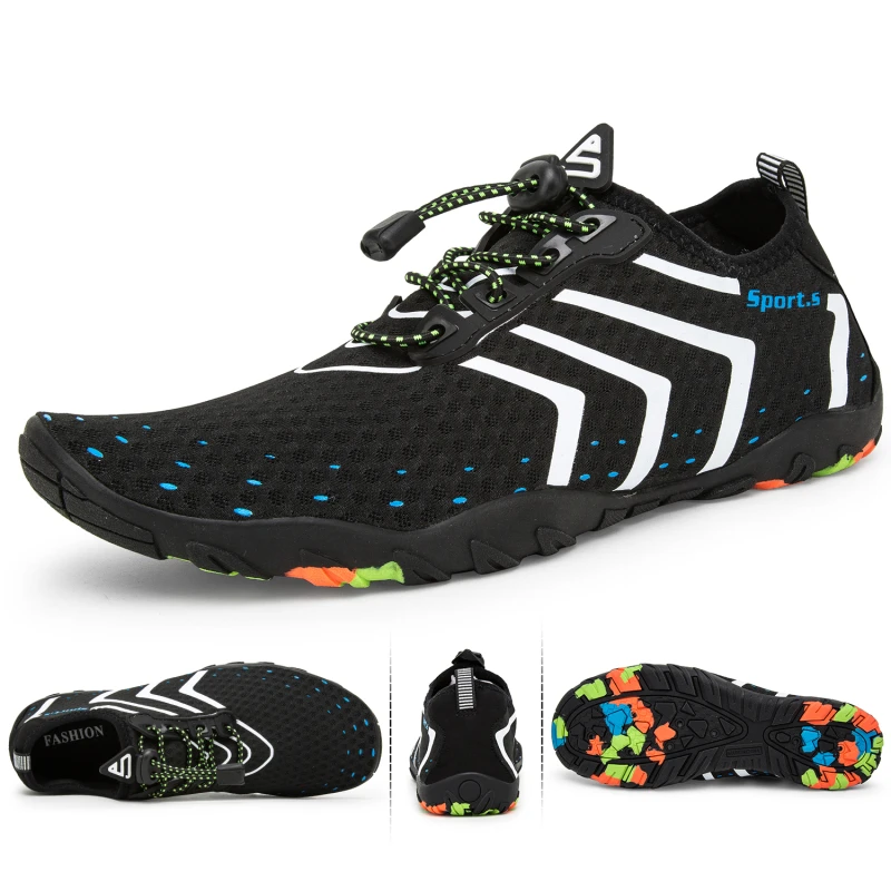 الصيف أحذية ماء الرجال صنادل شاطئ المنبع أكوا أحذية رجل سريعة الجافة نهر البحر النعال الغوص السباحة Chaussure بلاج أوم