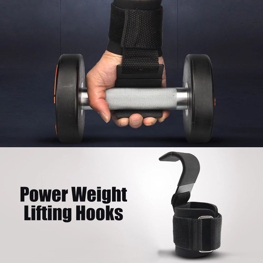 Buy 1 piece Weight Lifting Hooks Pull up Hand Wraps