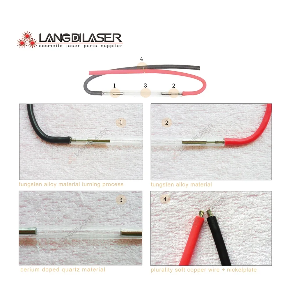 Ксеноновая дуговая лампа: 7*45 * 100F провод (10 штук заказа) IPL лампа для Spiritlaser лазер VCA