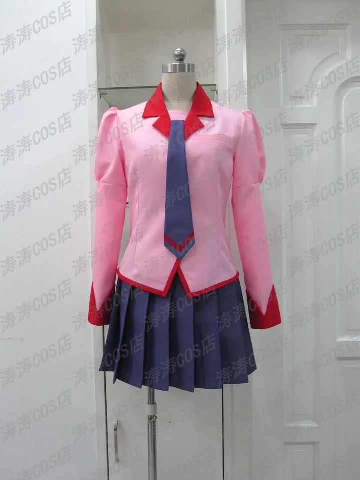 Аниме! Bakemonogatari Senjougahara Hitagi школьная форма красивый костюм для косплея Лолита ежедневный костюм на заказ размер бесплатная доставка