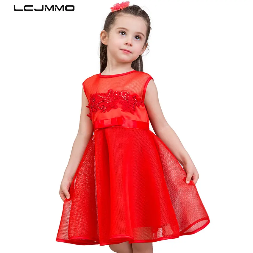 

LCJMMO Girl Princess Dress 2018 Summer Style Kids Girl Dress For Wedding Events Party Baby Girl Birthday Dress Children Clothing