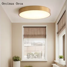 Скандинавский медный светодиодный потолочный светильник лестница прихожая гостиная спальня Американская страна золотой круглый потолок лампа