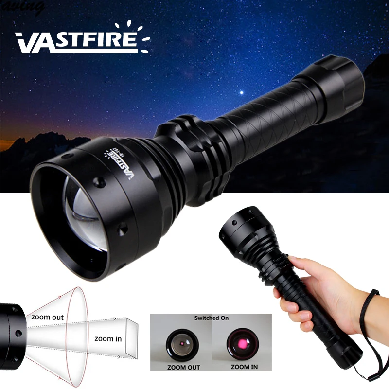 VastFire Zoomable IR 850nm светодиодный охотничий инфракрасный фонарь ночного видения осветитель фонарик для использования с устройством ночного видения