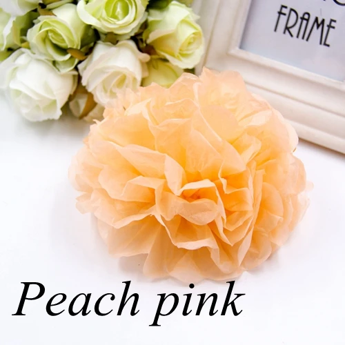 " 6" " 10" 1" 14" Папиросные бумажные помпоны для свадебных шаров, помпоны на день рождения, вечеринки, принадлежности для детского душа, свадебные украшения для дома - Цвет: Peach pink