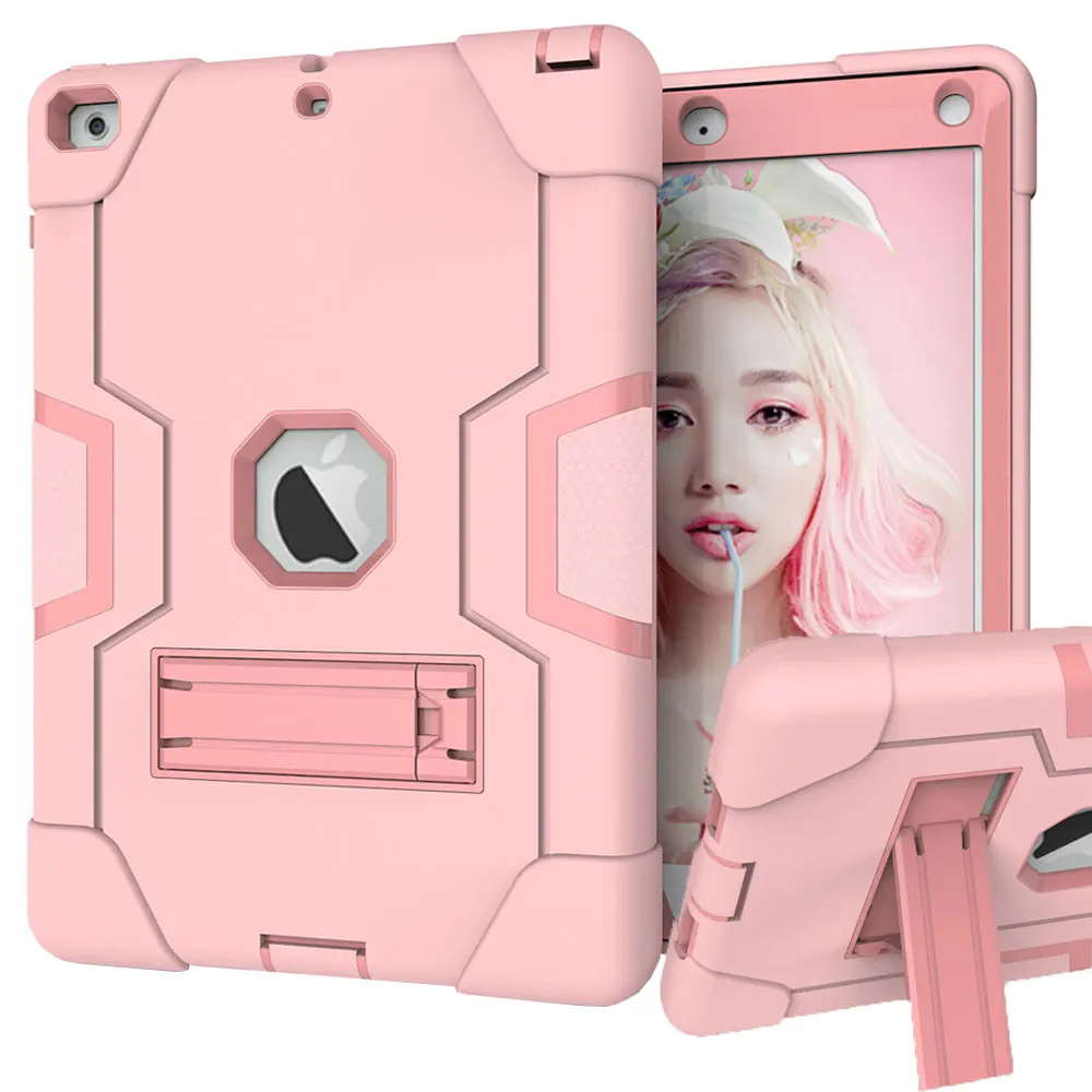 

Full Body Protective Case for Apple iPad 9.7 2018 2017 High Impact Resistant Hybrid Three Layer Heavy Duty Armor Defender Cover
