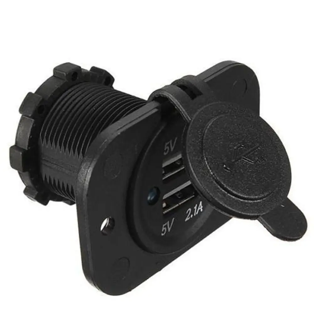 12 V 24 v водонепроницаемый двойной USB порт зарядное устройство розетка 1A 2.1A