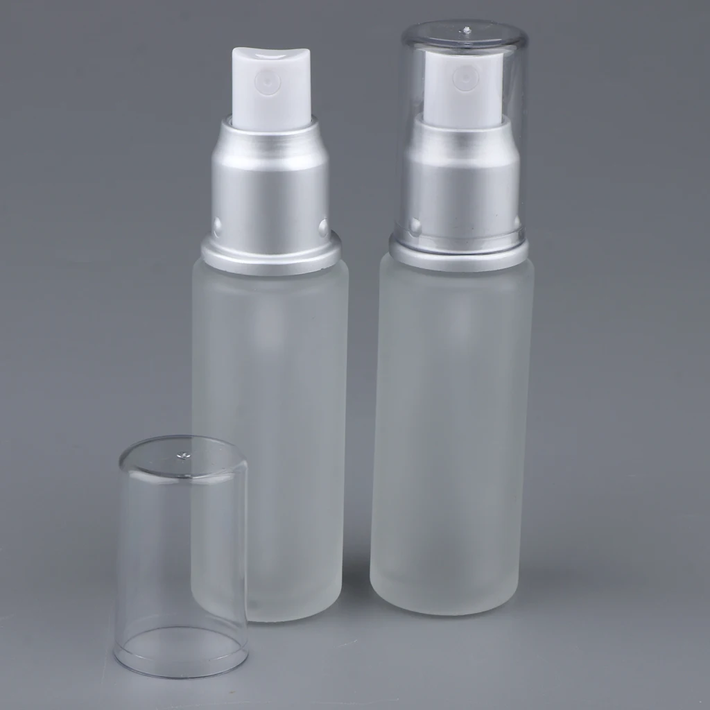 Mist Spray Head 2 шт пустые Сменные стеклянные бутылки, лосьоны сыворотки, насос, Диспенсер, контейнер для хранения косметики, флаконы для духов, флакон с распылителем - Цвет: Mist Spray Head