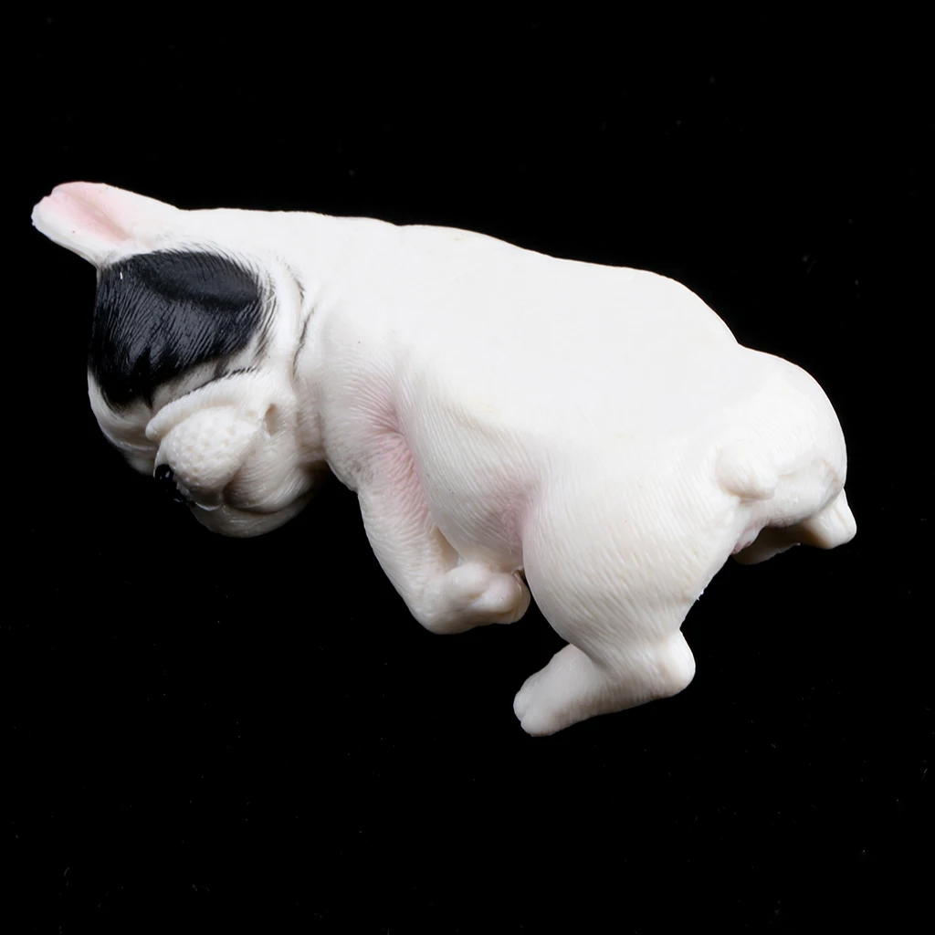 2x Sleeping Little French Bulldog Dog Animals Action Figure Pet Dog Wild/Farm Animal Models Educational Nature Toy