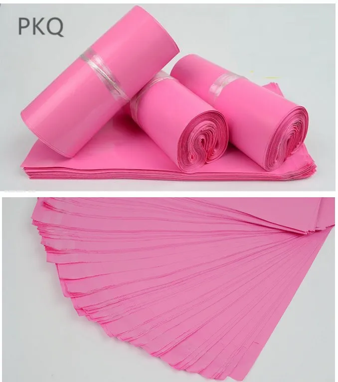 

200pcs 20x35cm Newest Courier Bags Pink Self-Seal Adhesive Packaging Bag Waterproof Envelope Mailer Postal Mailing Bags