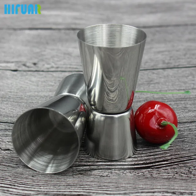 HIFUAR 15/30 Ml Stainless Steel Measuring Cup/quantity Glass/ounce Cups Cocktail Metering Metal Primary Colors Bar Accessories