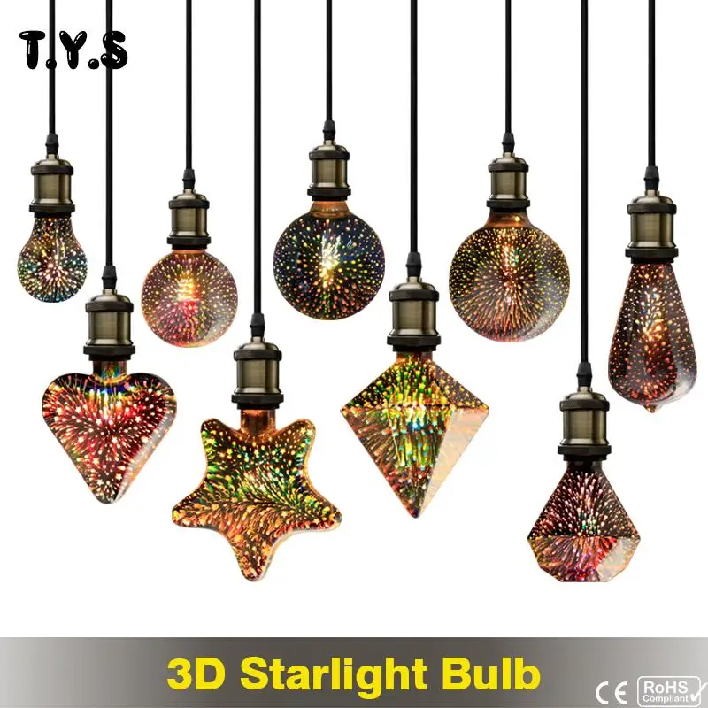 Lighting Ceiling Fans Outdoor Light Strings 3pcs 3d Star