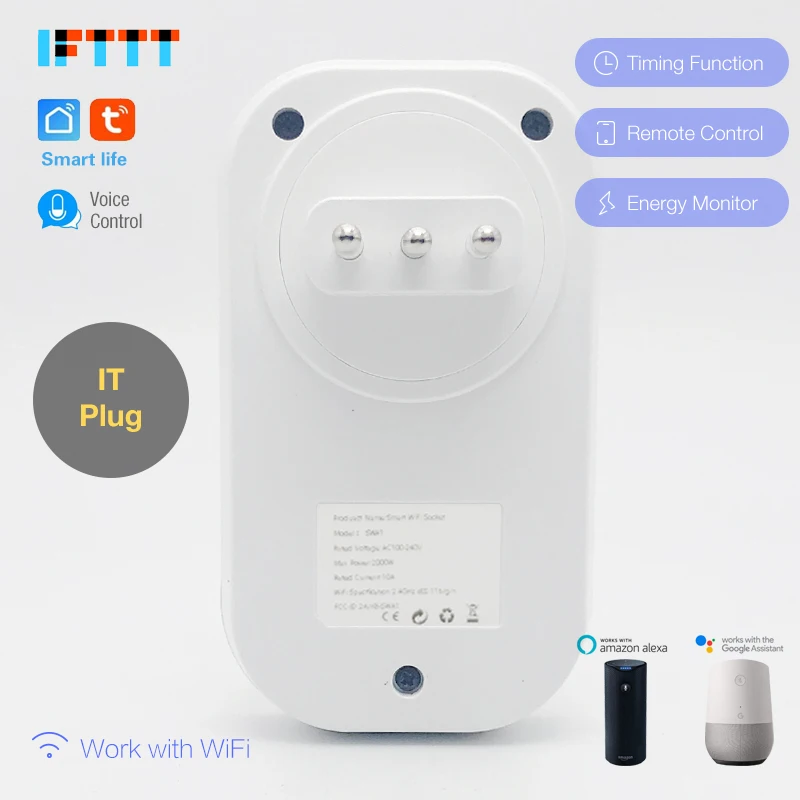 16A Италия Чили wifi Smart Plug power Monitor умная розетка Беспроводная розетка голосовое интеллектуальное управление работа с Alexa Google home