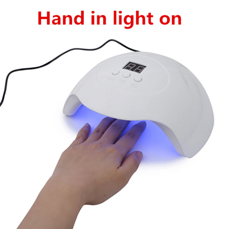 

ENNKE 30W UV 15pcs Beads White and Pink Nail Care Machine LCD Red Intelligent External Sensor Three 30s 60s 90s Timer USB Tools