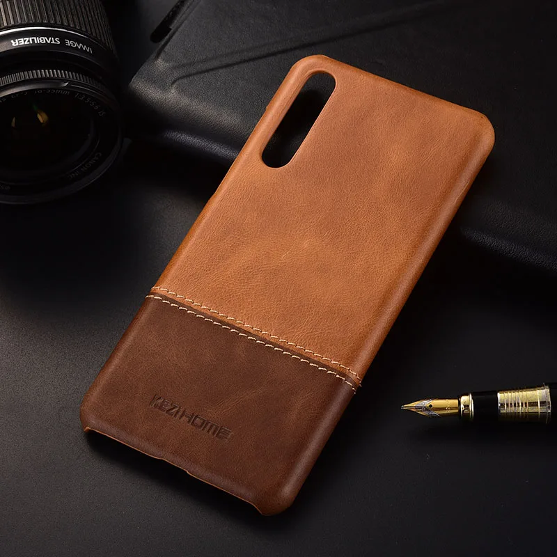 

Luxury brand thin vintage genuine leather back cover case For huawei p20 pro phone cases and covers shell