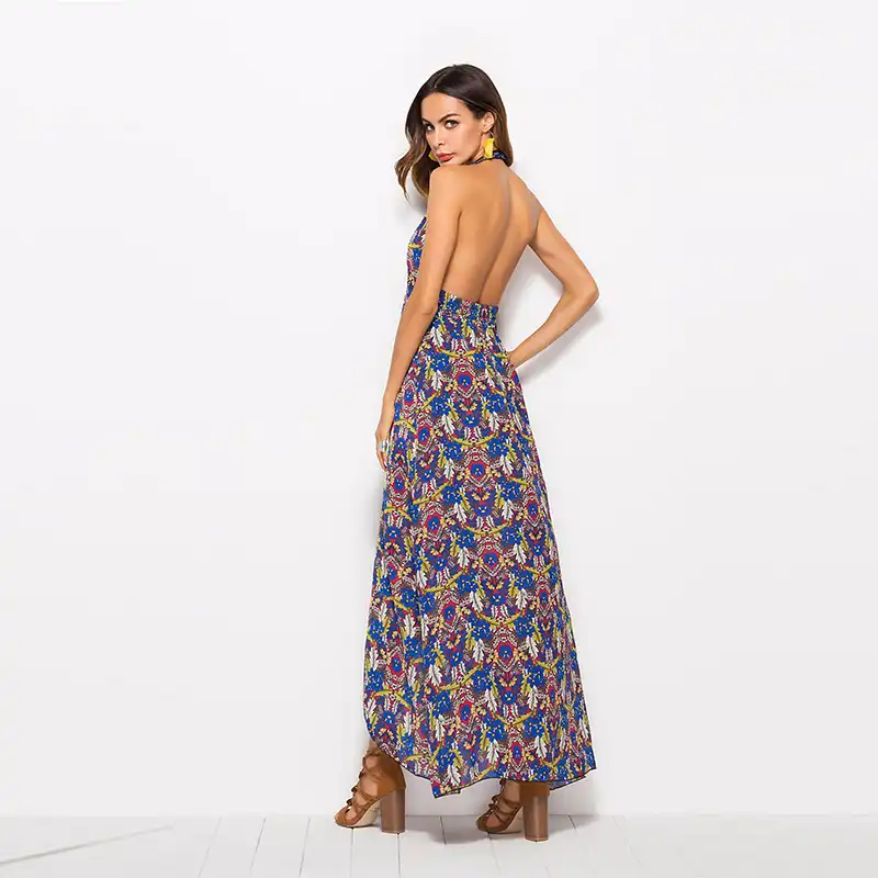 party split maxi romper dress