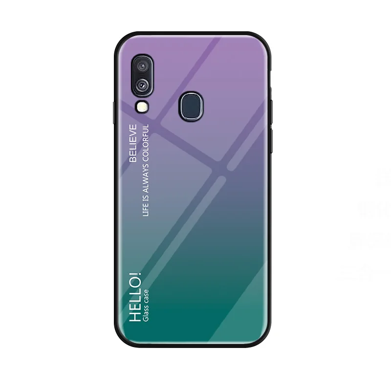 Luxurious Gradient Tempered Glass Protective Back Cover