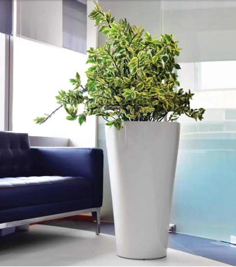 18cm White Self Watering Planter Pot Container All In One Durable 18cm White Self Watering Planter Pot Container All In One Durable Light Weighted Plants Flower Herb Indoor Outdoor Modern