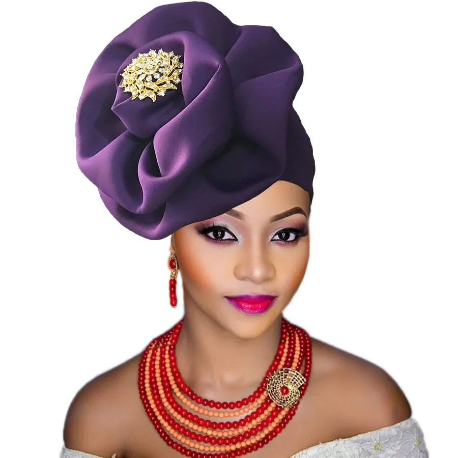 Модный Африканский головной убор нигерийский Авто геле головной убор Африканский тюрбан женские головные уборы