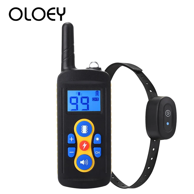 

800M Anti Barking Dog Training Device for Pet Dog Collar with Remote Control Waterproof Rechargeable Dog Collar Receiver T-600