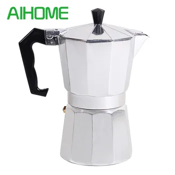

Italian Top Espresso Percolator 1cup/3cup/6cup/9cup/12cup Stovetop Coffee Maker Octagonal Household Aluminum Cafeteira