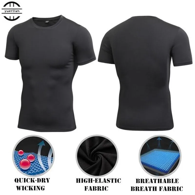 

Men Shapers Compression Underwear 3D Tight T-shirt,Cool High Elastic Quick-dry Wicking Sport Fitness GYM Running Short Sleeves