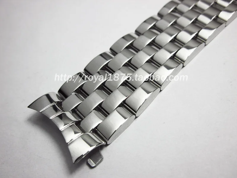 Mens Polished Silver Stainless 18/19/20/21/22/23/24mm Watch Strap Band Butterfly Buckle for Tissot 1853 PRC200 PRS200 T17 T41