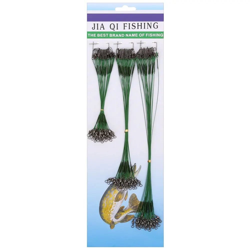 72pcs Green Stainless Steel Fishing Lure Line Anti bite Fishing Lead