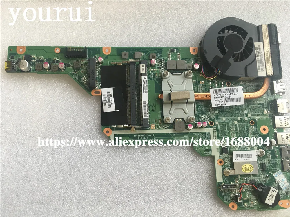 Материнская плата для HP G6 G6-2000 G4 G4-2000 Series Laptop PN 710873-501 712115-501 DAR33HMB6A0 DDR3 полностью