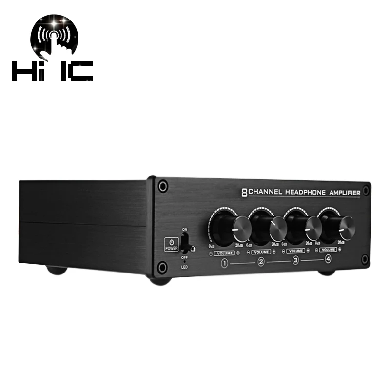 

Mixer Professional Monitoring Headphone Amplifier Amplifier 2 in 8 out 8 Channel Headphone Amplifier Amp