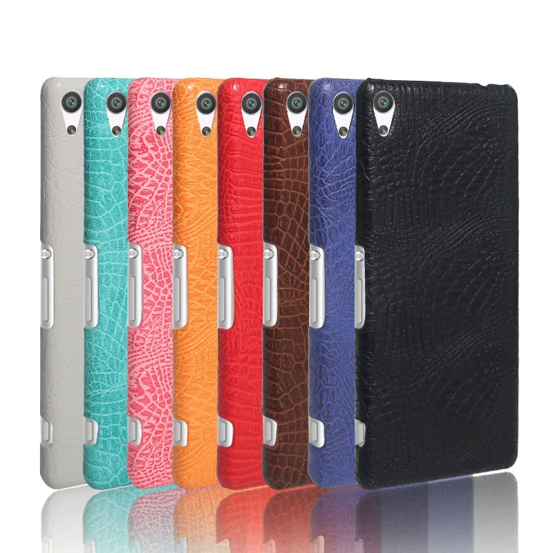 Для Sony Xperia M4 Aqua Case Роскошные Крокодиловой Кожи Задней Стороны Обложки телефон Fundas
