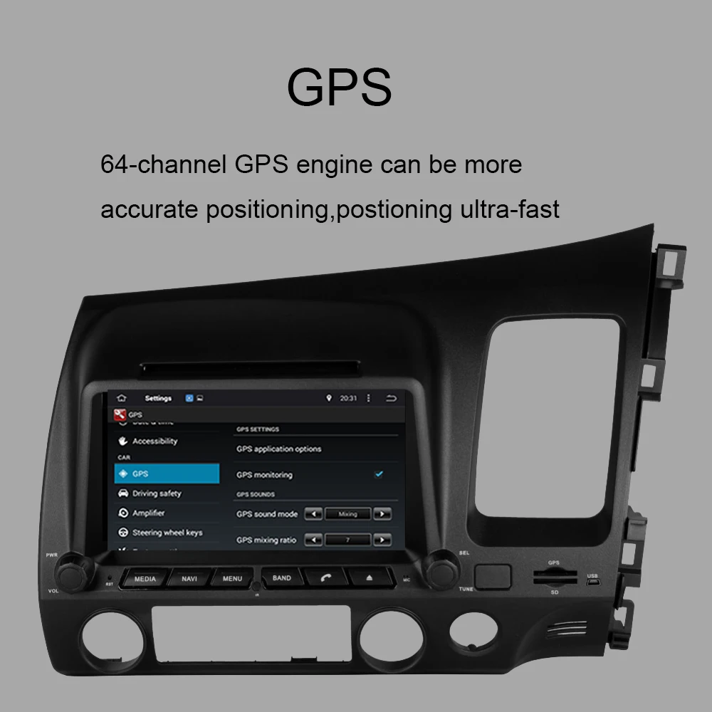 Discount 4GB RAM Android 9.0 Octa Core Car Auto Radio Stereo For Honda Civic Right Hand Driving 2006-2011 DVD Multimedia Player WIFI 3G 4