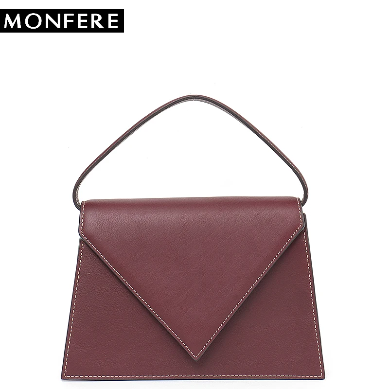

MONFERE Designer Brand Vintage Cow Leather Mini Small Women Cross body Bag Women's Purses&Handbags Messenger Flap Shoulder bag