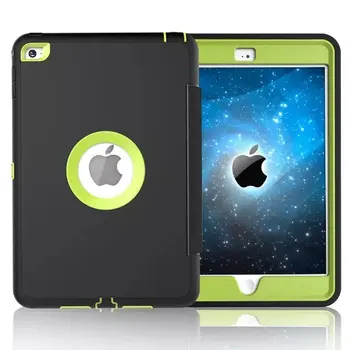 

For iPad Air 2/iPad 6 (2014) Retina Kids Safe Armor Shockproof Heavy Duty Silicone Hard Case Cover w/Screen Protector Film