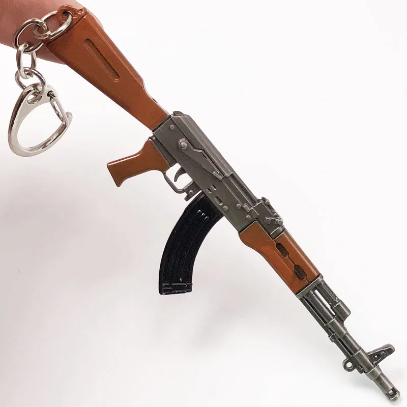 12 см pubg 7 62 мм Оружие Винтовка AKM брелок на ключи с подвеской в виде AK 47 игрушки