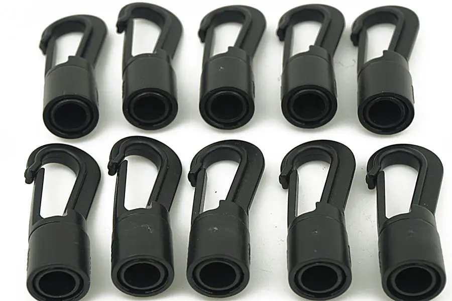 

5PCS/Lot Shock Cord End Hooks Rings Connector For Shock Cord Stretch Elastic Cord Beading Cord