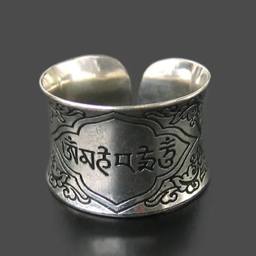 

10PCS Tibetan Jewelry Copper Six Words Mantras RingS OM MA NI PAD ME HUM