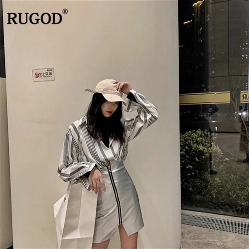 Женская облегающая мини юбка RUGOD однотонная офисная короткая карандаш из