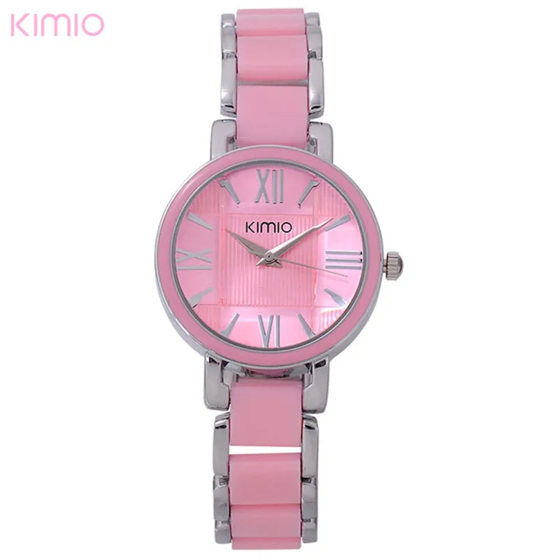 

KIMIO brand meridian watch Meistverkaufte pink fashion watch gift girl ladies watch 2018 dignified and noble