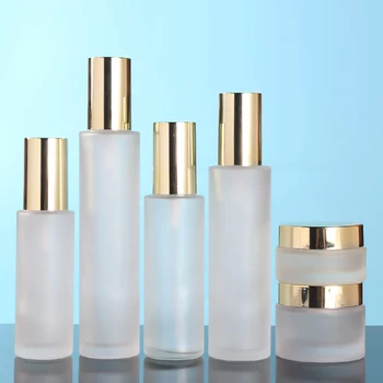 

high quality chinese products 30g pearl white/frosted clear cosmetic packaging glass jars for cream