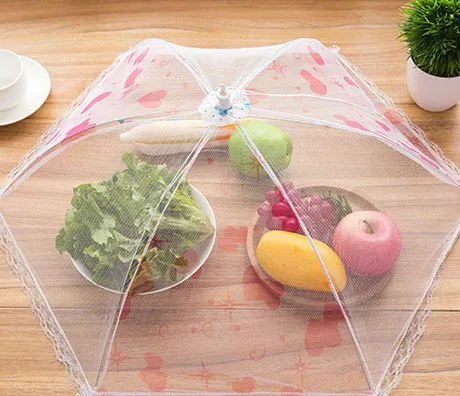 

1PCS Household Dining Table Cover, Folding Circular Food Net Cover, Food Cover, Kitchen Insect Proof and Dust-proof Cover