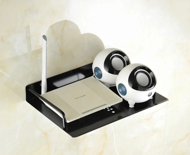 

Wireless Wifi Router Storage Boxes Shelf Support Wall Mount Bracket, 20.5cm length x16 cm width