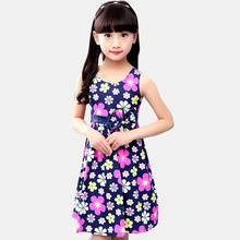 Платье принцессы Летнее Детское платье для девочек-подростков детская одежда с цветочным рисунком Весенняя детская одежда для девочек 4, 6, 8, 12 лет