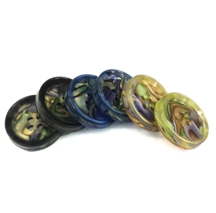 50pcs 11.5mm/15mm/20mm/25mm Top Fashion New design Decorative Buttons Men's Shirts Are Four Eye Button Coat Resin Buttons 2